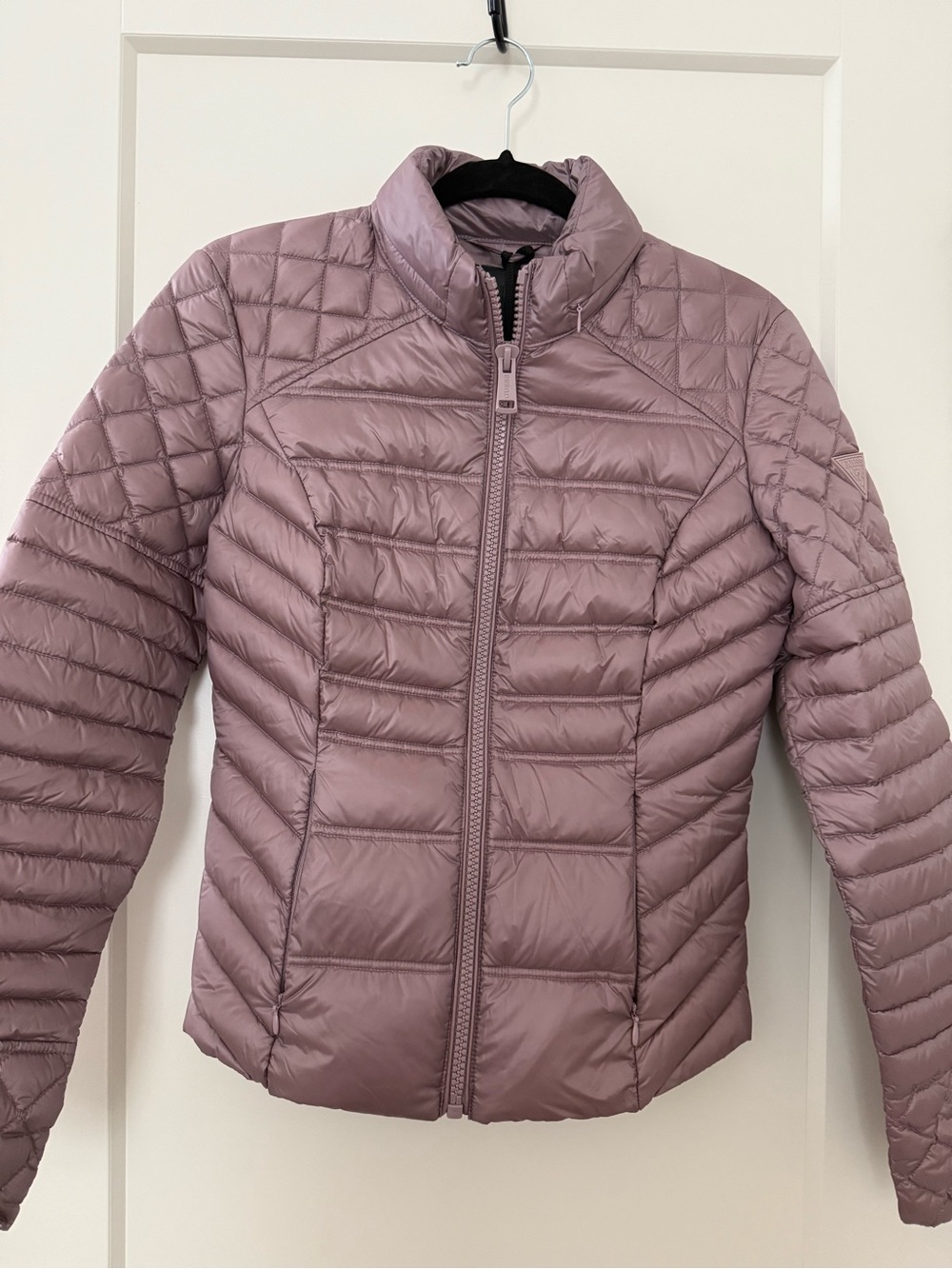 Guess Lightweight Quilted Puffer Jacket - Dusty Rose